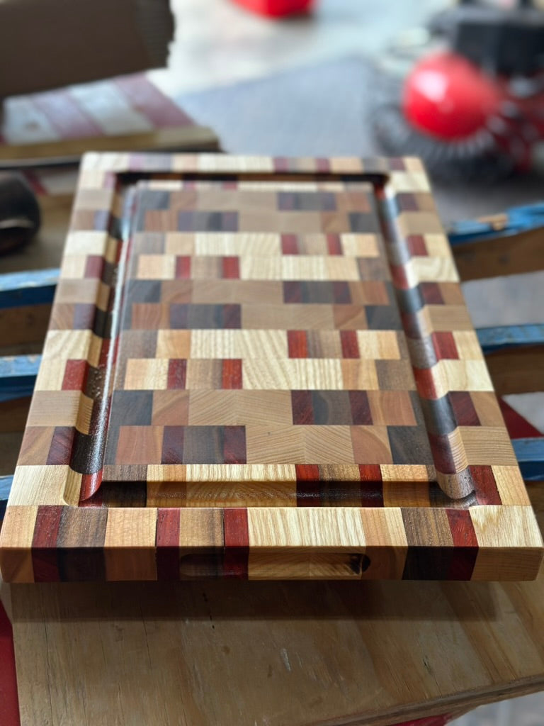 Heirloom Plaid Cutting Board – 12" x 10" | All In Fine Wood