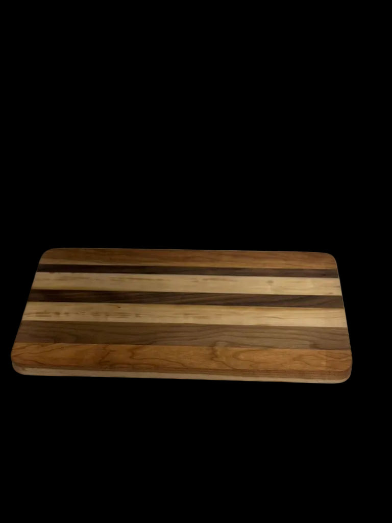 Face grain walnut maple cherry charcuterie board with juice groove