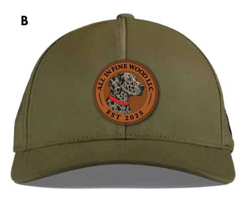 All In Fine Wood Premium Patch Hat – Curved Performance (BB500)