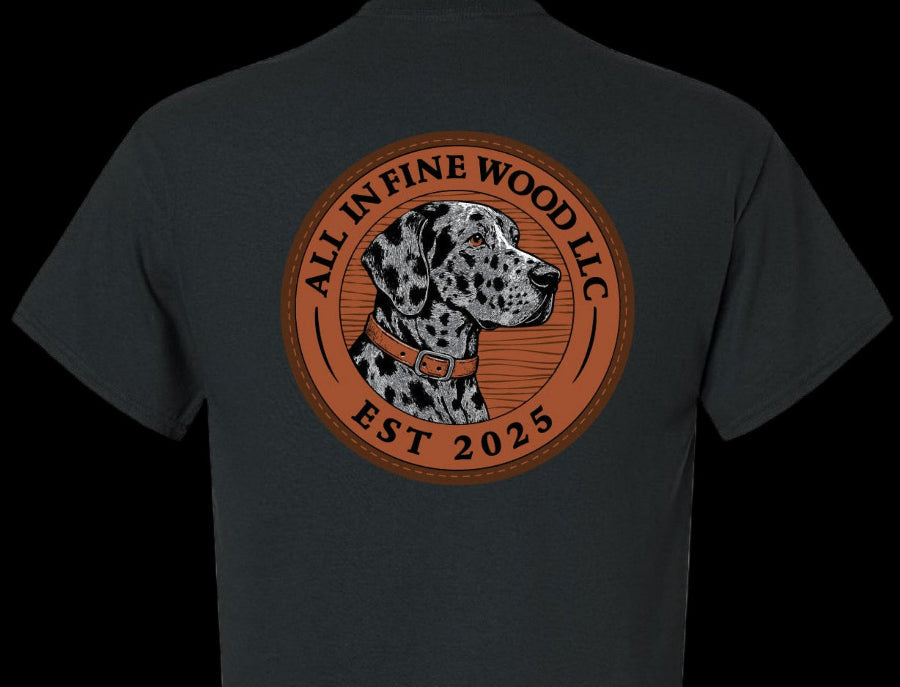 Full Color Patch on Black Tee Shirt