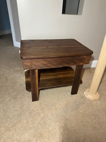 Walnut Custom End Table