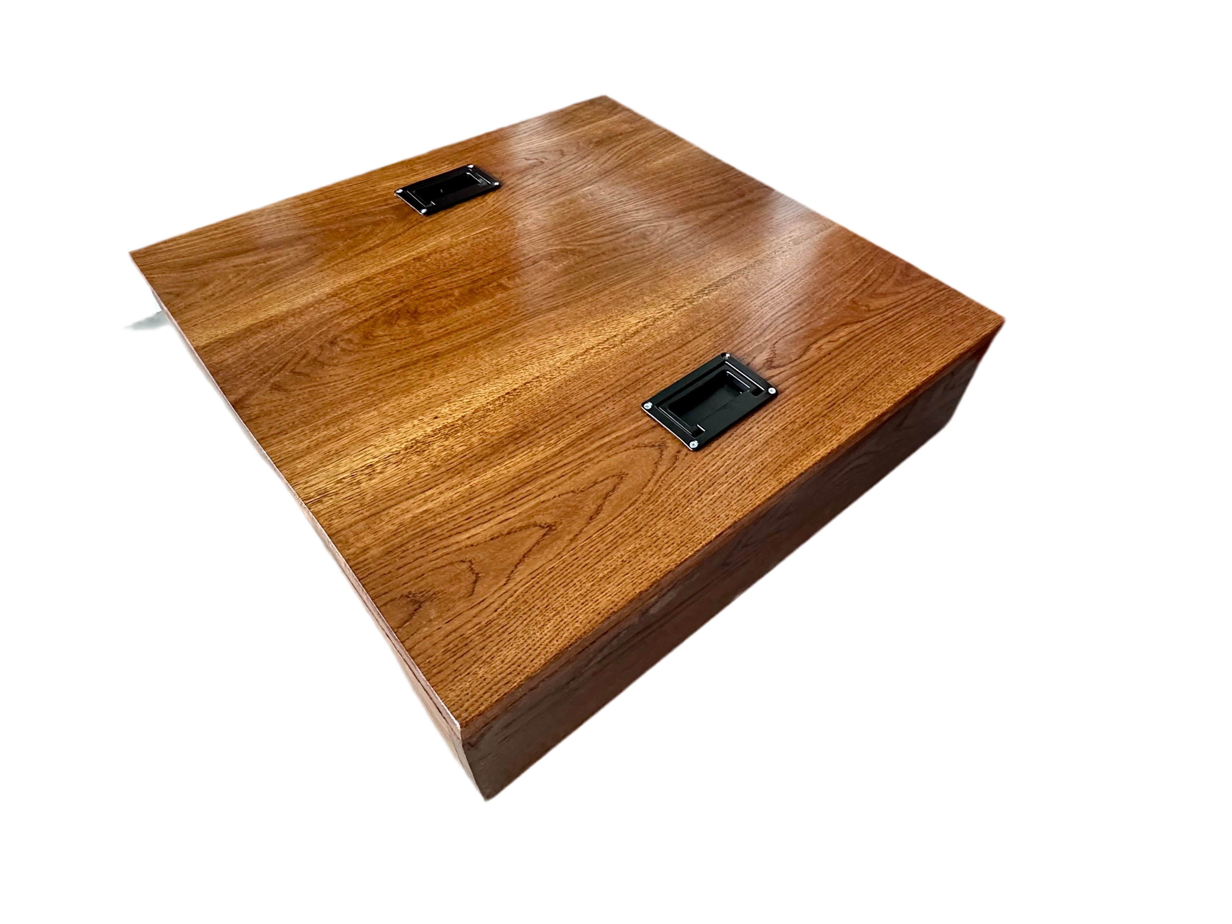 Custom Fire Pit Table Cover - White Oak