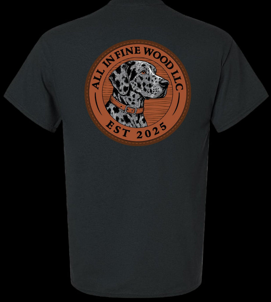 Full Color Patch on Black Tee Shirt